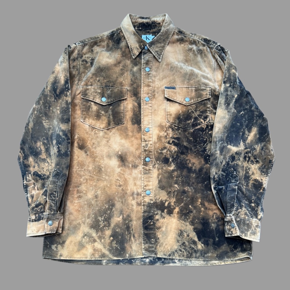 Calvin Klein Jeans Black Tye Dye Flannel